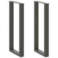 Bartafelpoten 2 st U-vormig 40x(100-101) cm staal antraciet - thumbnail