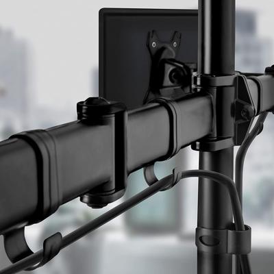 Techly Desk Stand for 2 Monitor 13-27 with Base h.400m ICA-LCD 3410 27 Vrijstaand Zwart