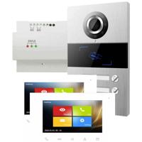 HHG Villa Set 2 Complete set voor Video-deurintercom Aluminium (geborsteld), Wit - thumbnail