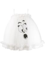 Moschino face motif puffy mini dress - White - thumbnail