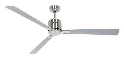 CasaFan ECO NEO III 152 BN-WE/LG WiFi Flügel Weiß/Lichtgrau Plafondventilator 27 W (Ø x h) 152 cm x 360 mm Chroom (geborsteld) Met afstandsbediening, Timer,