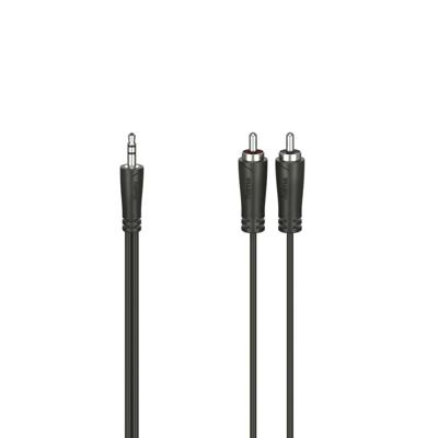 Hama AUDIOKABEL, 3,5-MM-JACK-STEKKER - 2 CINCH-STEKKER, STEREO, 1,5 M Audio kabel Zwart