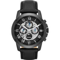 Fossil Montre Automatique Grant En Cuir Noir ME3028 - thumbnail