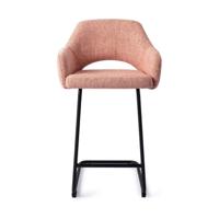 Jesper Home Barkruk 'Yanai' Arch Black, kleur Pink Punch (zithoogte 66cm) - thumbnail