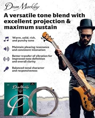 Dean Markley 2602A NickelSteel Signature Light 4 String 40-100 snarenset voor elektrische basgitaar Dean Markley 2602A NickelSteel Signature Light 4 String 40-100 snarenset voor elektrische basgitaar