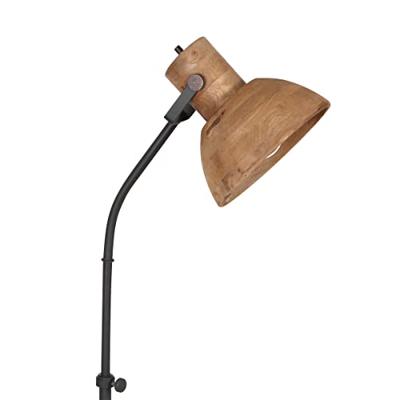 Light & Living Landelijke leeslampImbert hout met zwart - 1848384