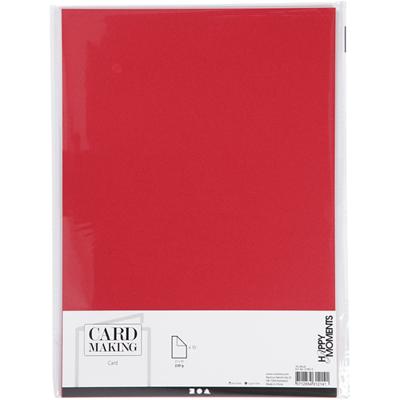 Creativ Company Karton, a4, vel 210x297 mm, 220 gr, rood, 10 stuk/ 1 doos