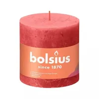 Bolsius kaars rustiek 10x10 cm blossom roze - thumbnail