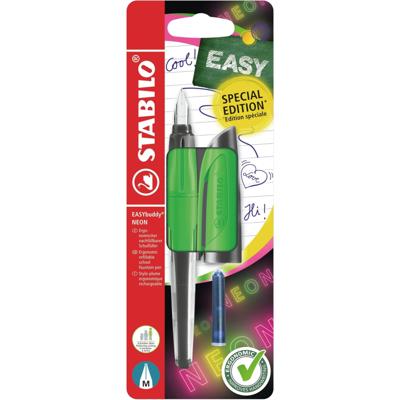 Vulpen stabilo easybuddy m neon groen blister à 1x Vulpen stabilo easybuddy m neon groen blister à 1x