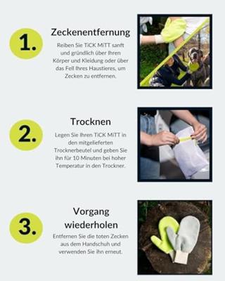 TiCK MiTT Tekenhandschoen Groen 1 stuk(s) - thumbnail