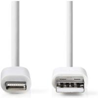 Nedis Lightning Kabel | Apple Lightning 8- Pins naar USB-A Male | 2 m | Wit | 1 stuks - CCGB39300WT20 CCGB39300WT20 - thumbnail