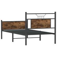 Bedframe zonder matras metaal gerookt eikenkleurig 193x203 cm - thumbnail