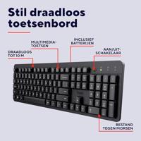 Trust Ody II Draadloos toetsenbord Toetsenbord Zwart - thumbnail