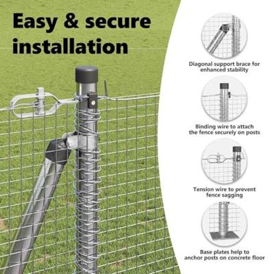 VidaXL Afrasteringspaal zilver 10 x 1,2 m (16 x 16 mm gaas) staal