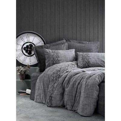 Beddengoedset - 1 dekbedovertrek 220 x 240 cm + 2 kussenslopen 60 x 60 cm - 100% katoen - Grijs