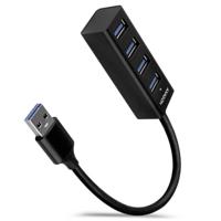 AXAGON HUE-M1A Mini Hub HUE-M1A USB-hub 4 poorten USB-A USB 3.0 5 GBit/s Zwart - thumbnail