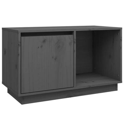 Tv-meubel 74x35x44 cm massief grenenhout grijs Tv-meubel 74x35x44 cm massief grenenhout grijs