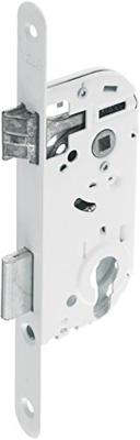 Serratura da incasso foro cilindro - YALE - Y50R-A40/B - Asse 40 mm, cassa 135 mm - Scrocco reversibile, Testa tonda - Bianco