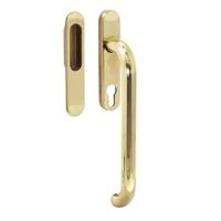 Intersteel Hef-/schuifdeurbeslag profielcilindergat messing gelakt - thumbnail