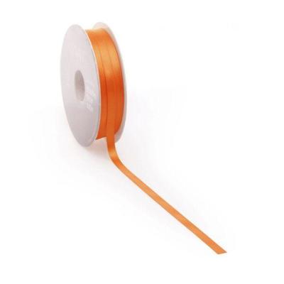 Satijnlint PREMIUM Double face 6mm x 50 meter orange