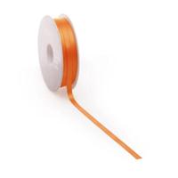 Satijnlint PREMIUM Double face 6mm x 50 meter orange - thumbnail