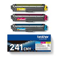 Pack Toners TN241CMY-BROTHER-Cyaan, Magenta, Geel-3x1400 p.-DCP-9015, DCP-9020, HL-3140, HL-3150, HL-3170, MFC-9140, MFC-9330 enz - thumbnail