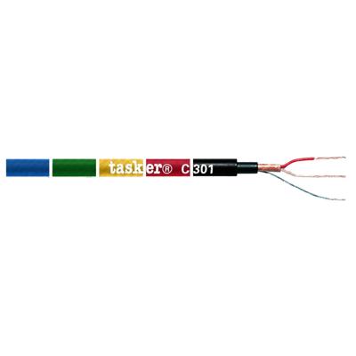 Tasker C301-Black audiokabel, 2x 0.22 mm², ø 6 mm, 100 m