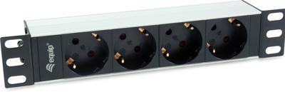 Equip 333311 energiedistributie 1U Zwart, Zilver 4 AC-uitgang(en)
