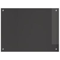 VidaXL Keuken spatscherm donkergrijs 80 x 60 cm gehard glas - thumbnail