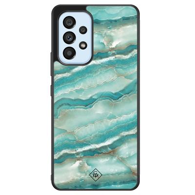 Samsung Galaxy A33 hoesje - Marmer azuurblauw Samsung Galaxy A33 hoesje - Marmer azuurblauw