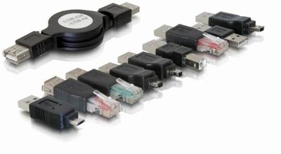 DeLOCK 76193 USB-adapterset 10-delig