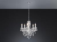 Trio KroonluchterLuster Crystal 52cm 5-lichts grijs - R1107-00 - thumbnail