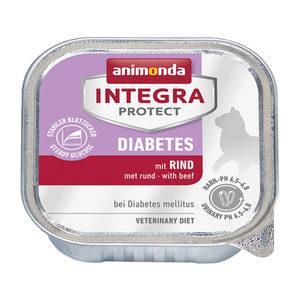 Animonda Integra Protect Diabetes, Dieet, Kattenvoer, Natte Voeding Bij Diabetes Mellitus, Met Rund, 16 X 100 G