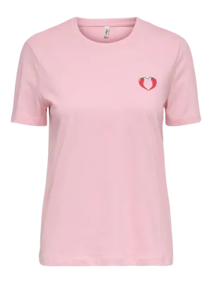 Only Onlwindy S/s Tee Cs Pri Jrs 15376966 T-shirt Korte Mouw Romance Rose Spicy Amour