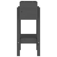 Plantenbak 62x30x69 cm massief grenenhout grijs - thumbnail