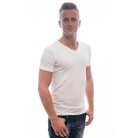 Petrol Industries T-Shirt Basic V-Neck Bodyfit Two Pack White - thumbnail