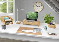CEP desk organizer uit bamboe, staand, 5 vakken - thumbnail