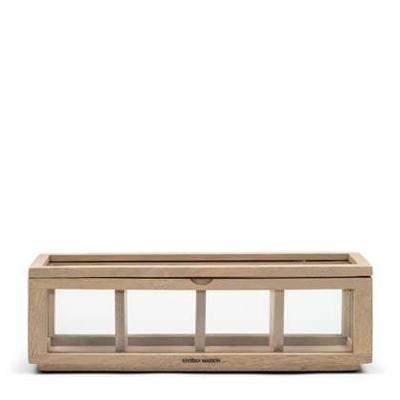 Riviera Maison Theedoos 4 Vaks Naturel - Mystic Harbor - Hout