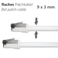Maxtrack TI56-10L RJ45 Netwerkkabel, patchkabel CAT 8.1 U/FTP 10 m Wit Plat 1 stuk(s) - thumbnail