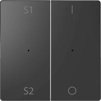 Merten MEG5228-6034 Wisselschakelaar Afdekking System Design Antraciet 1 stuk(s) - thumbnail