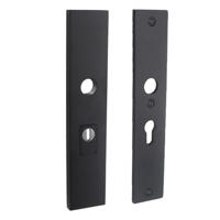 Intersteel Veiligheidsschilden SKG3 rechthoekig doorgaand PC55mm kerntrekbeveiliging - mat zwart - thumbnail