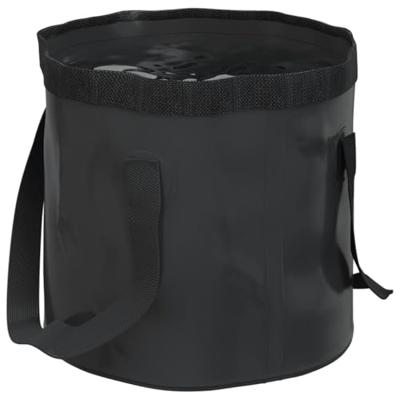 VidaXL Emmers 2 st inklapbaar 20 l pvc zwart - thumbnail