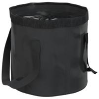 VidaXL Emmers 2 st inklapbaar 20 l pvc zwart - thumbnail