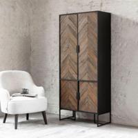 DTP Home Opbergkast 'Criss Cross' Hout en staal, 185 x 80cm - thumbnail
