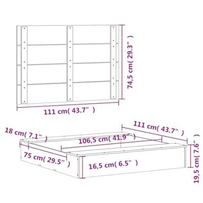 VidaXL Zandbak met deksel 111x111x19,5 cm massief grenenhout - thumbnail