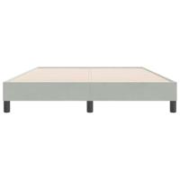 Bedframe zonder matras 160x220 cm fluweel lichtgrijs - thumbnail