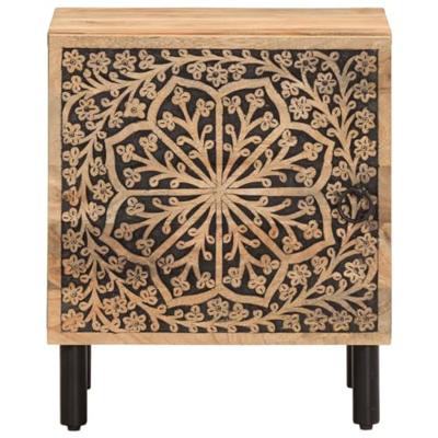 Nachtkastjes 2 st 40x33x46 cm massief mangohout