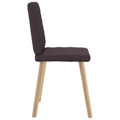 Eetkamerstoelen 4 st stof donkerbruin