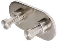 Geesa Nemox Handdoekhaak dubbel RVS geborsteld 916515-05 - thumbnail