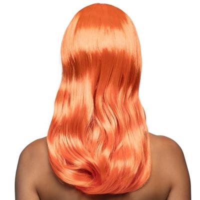 Pruik lang haar oranje